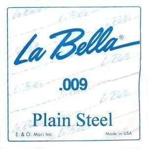 La Bella PS009 Отдельная стальная струна без оплетки диаметром 0,009.