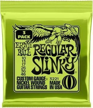 Ernie Ball 3221 (10-46) Nickel Wound Regular Slinky Набор из 3-х комплектов для электрогитары.