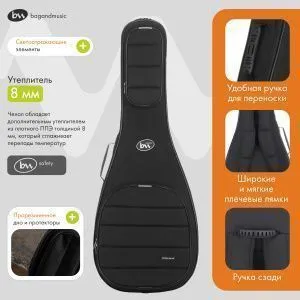 Bagandmusic Basic Classic (черный) Чехол для классической гитары, лёгкий.