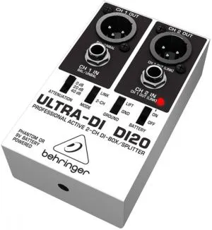Behringer DI20 Ultra-DI Активный 2-канальный DI-бокс/сплиттер.