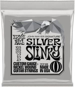 Ernie Ball 2218 John Mayer Silver Slinky Nickel Wound (10.5-47) Комплект струн для электрогитары.