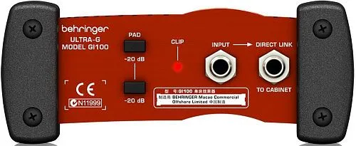 Behringer GI100 Активный гитарный DI-бокс с имитацией спикера. 