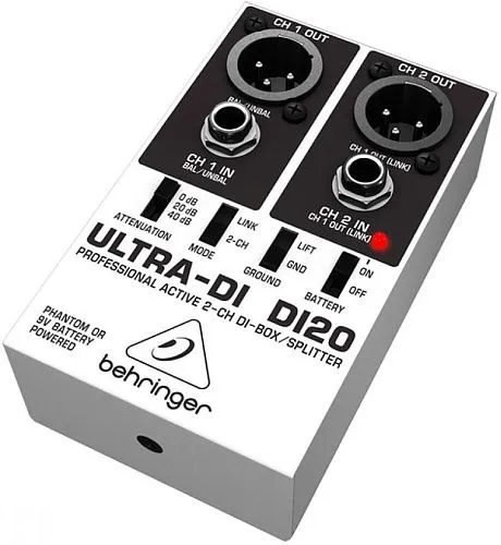 Behringer DI20 Ultra-DI Активный 2-канальный DI-бокс/сплиттер.