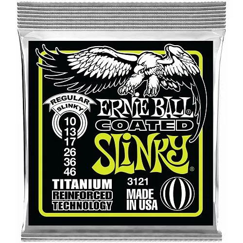 Ernie Ball 3121 (10-46) RPS Coated Titanium Slinky Regular Комплект струн для электрогитары.