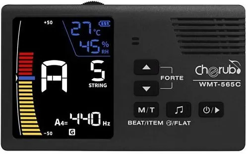 Cherub WMT-565C Универсальный метроном / тюнер / тон-генератор, с термометром и гигрометром. 