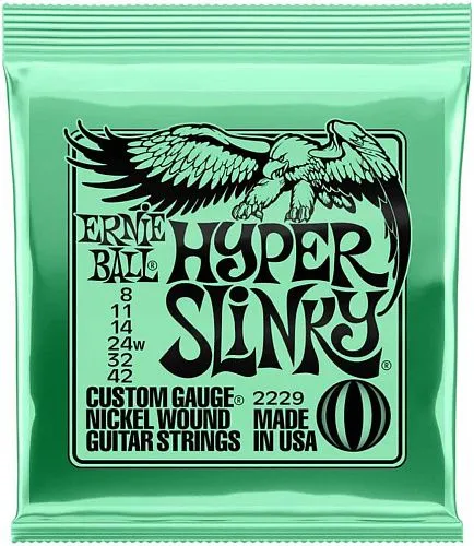 Ernie Ball 2229 (8-42) Nickel Wound Slinky Hyper Комплект струн для электрогитары.