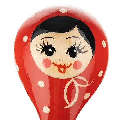 "Хохлома" LHL6601 Ложка деревянная полубаская, роспись "Матрешка".