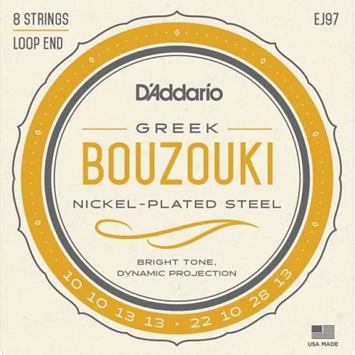 D'Addario EJ97 (10-13) Комплект струн для греческого бузуки.