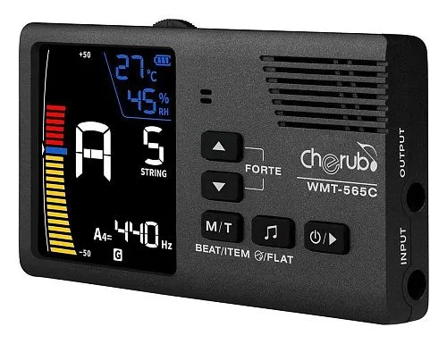 Cherub WMT-565C Универсальный метроном / тюнер / тон-генератор, с термометром и гигрометром. 