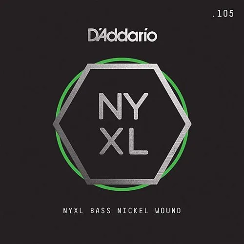 D'Addario NYXLB105 NYXL Отдельная струна для бас-гитары, никелированная, .105.