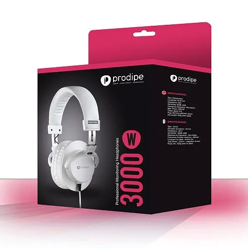 Prodipe 3000W Наушники закрытые, белые.