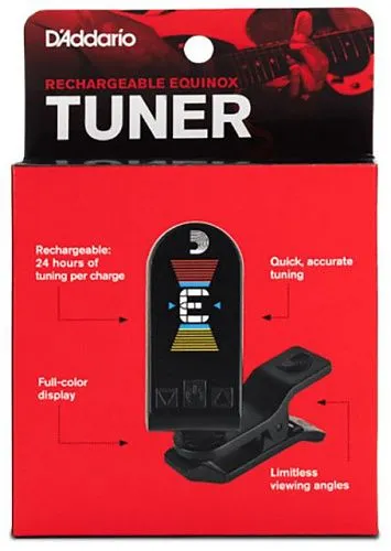 D'Addario PW-CT-24 Equinox Тюнер на прищепке, хроматический, перезаряжаемый.