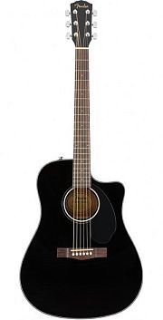 Fender CD-60SCE Black Электроакустическая гитара.
